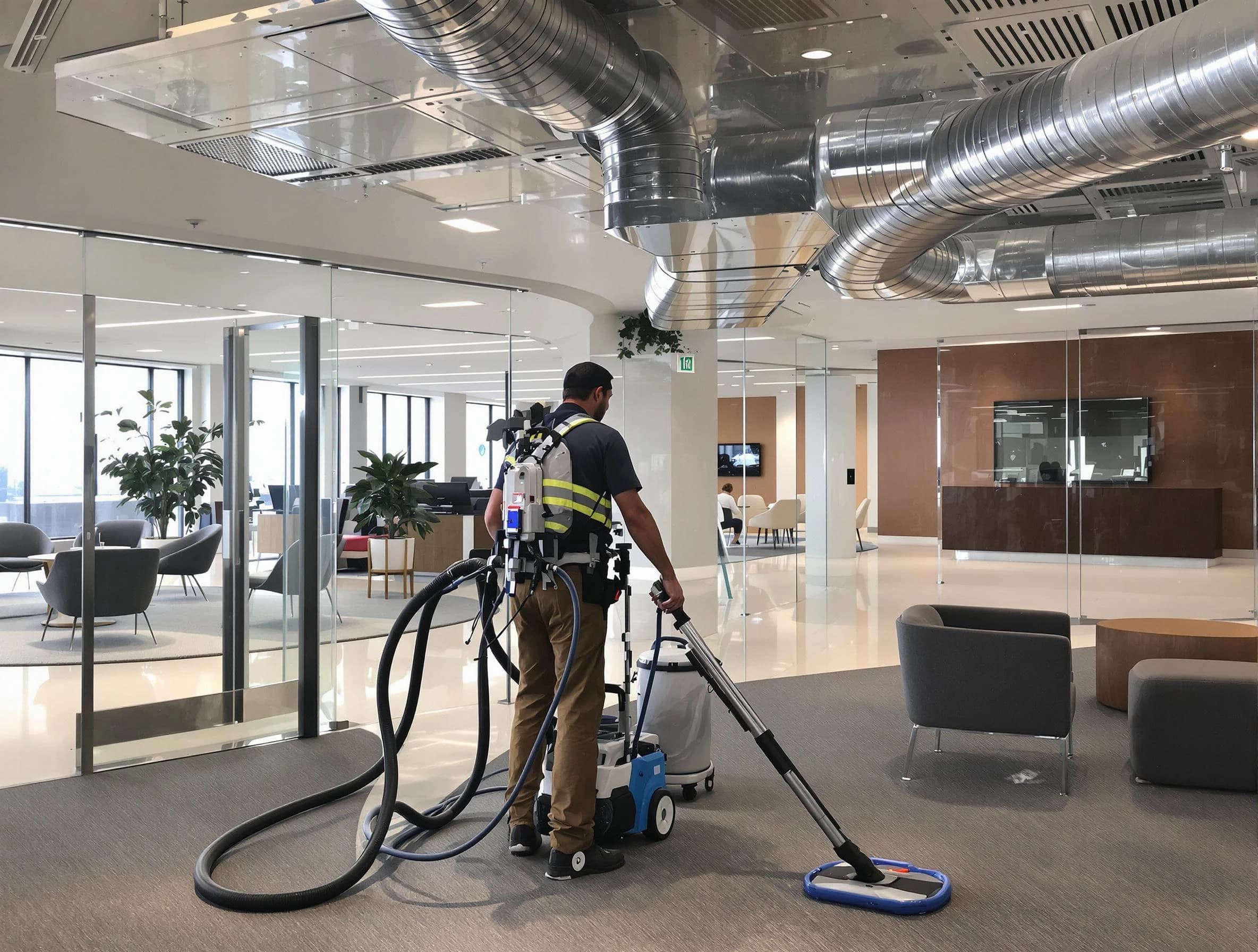 Commercial duct cleaning service by Butler Air Duct Cleaning in Butler