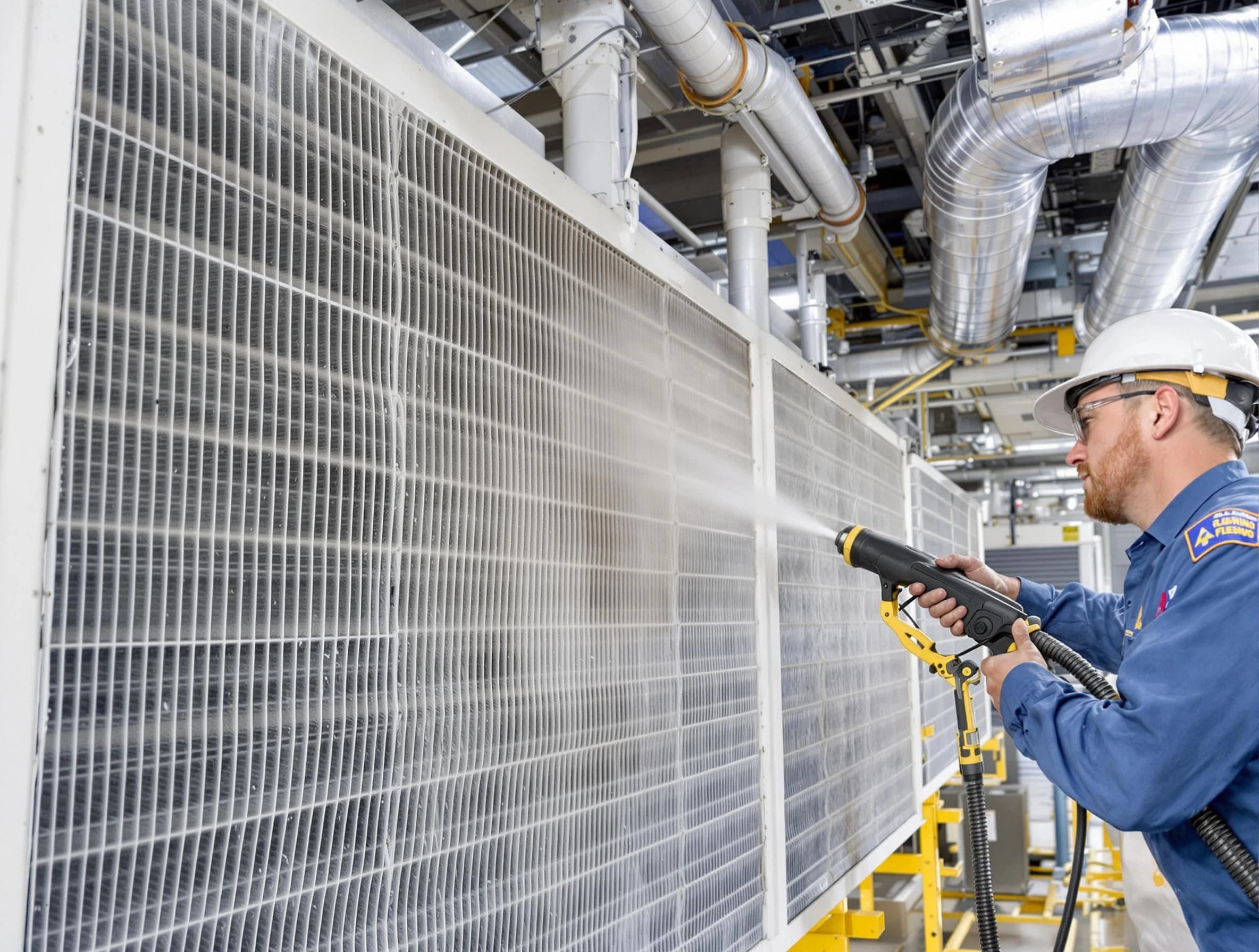 Professional commercial coil cleaning by Butler Air Duct Cleaning in Butler