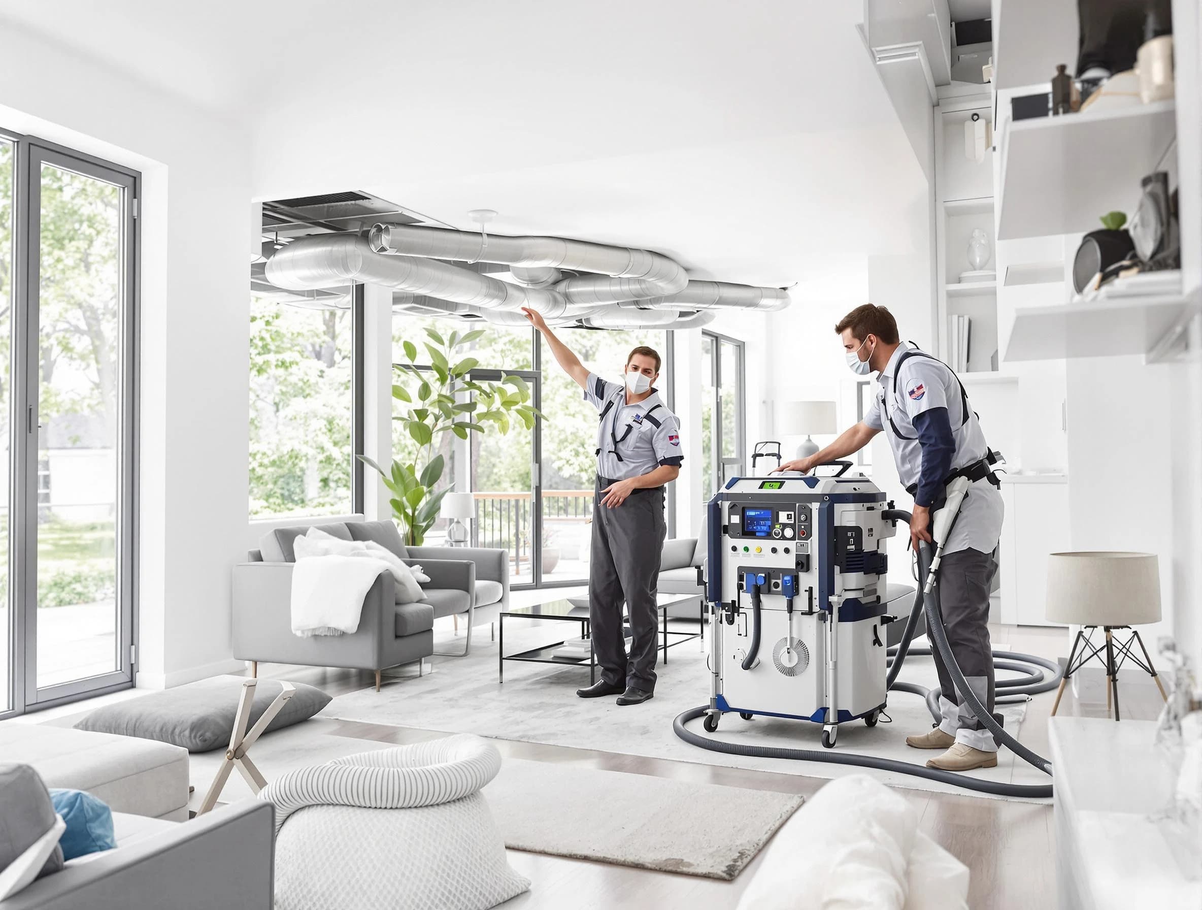 Butler Air Duct Cleaning professional conducting pure air duct cleaning with state-of-the-art equipment in Butler