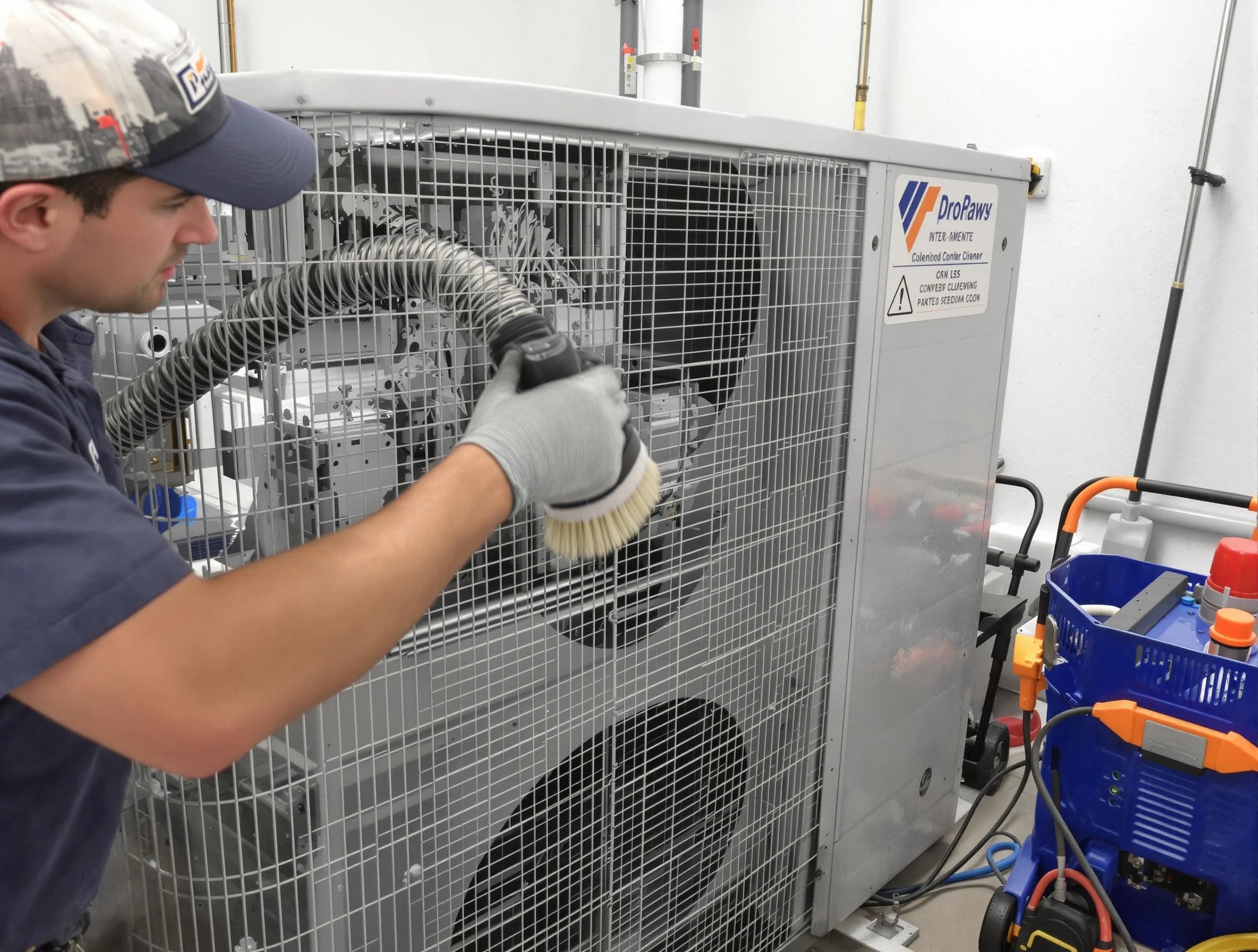 Butler Air Duct Cleaning specialist performing precision AC coil cleaning for improved system performance in Butler