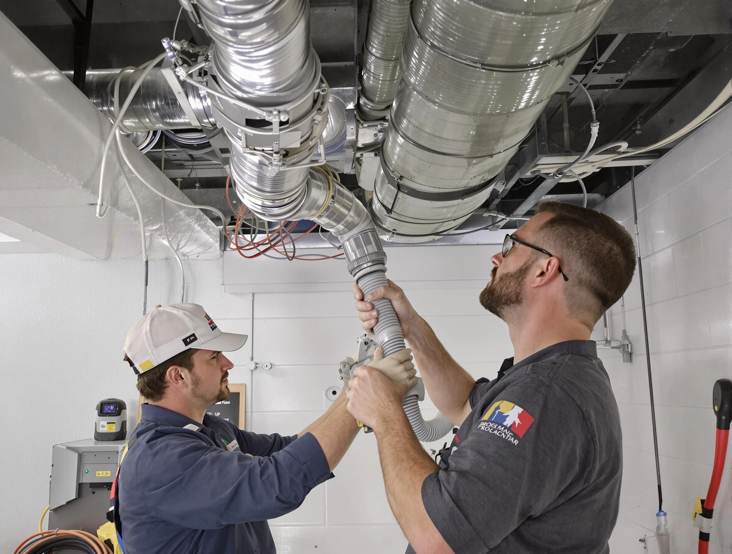 Butler Air Duct Cleaning technician performing thorough AC duct cleaning in Butler