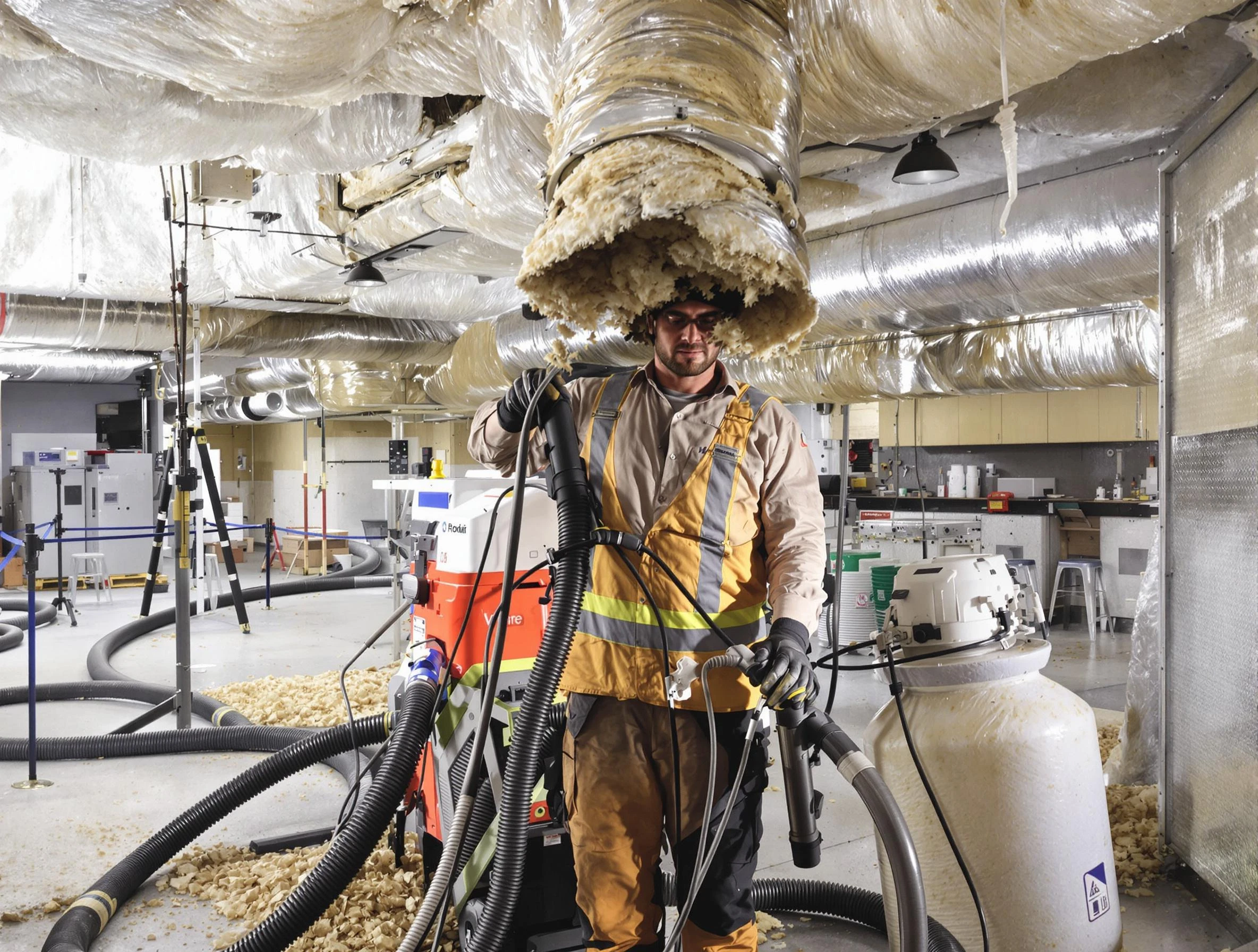 Professional vacuum insulation removal by Butler Air Duct Cleaning expert in Butler